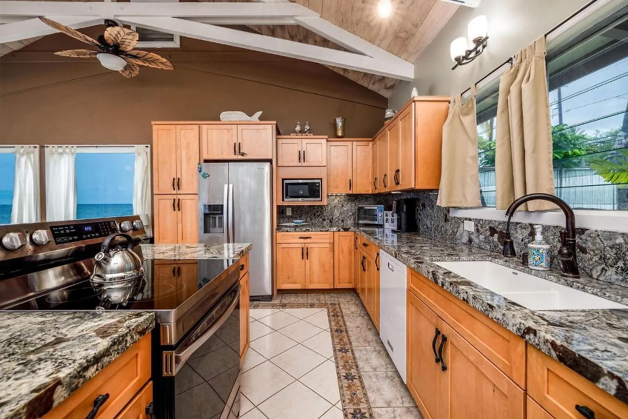 קאילואה-קונה Hokuea Hale Oceanfront Private Home With Hot Tub 0*,
