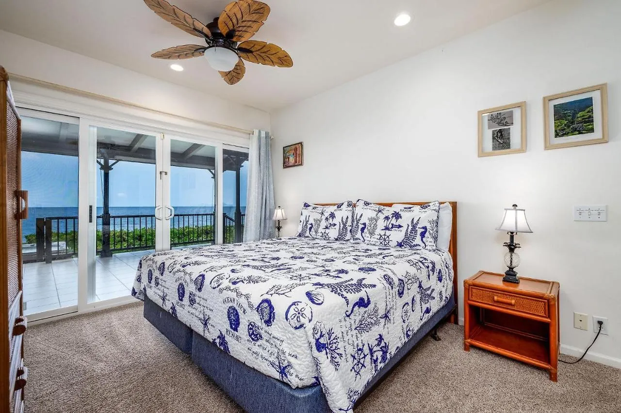 קאילואה-קונה Hokuea Hale Oceanfront Private Home With Hot Tub בית נופש