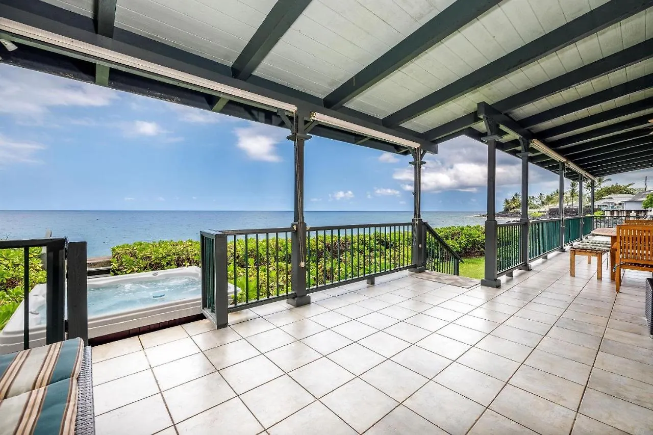 קאילואה-קונה Hokuea Hale Oceanfront Private Home With Hot Tub