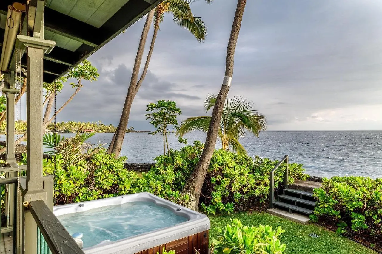 בית נופש קאילואה-קונה Hokuea Hale Oceanfront Private Home With Hot Tub