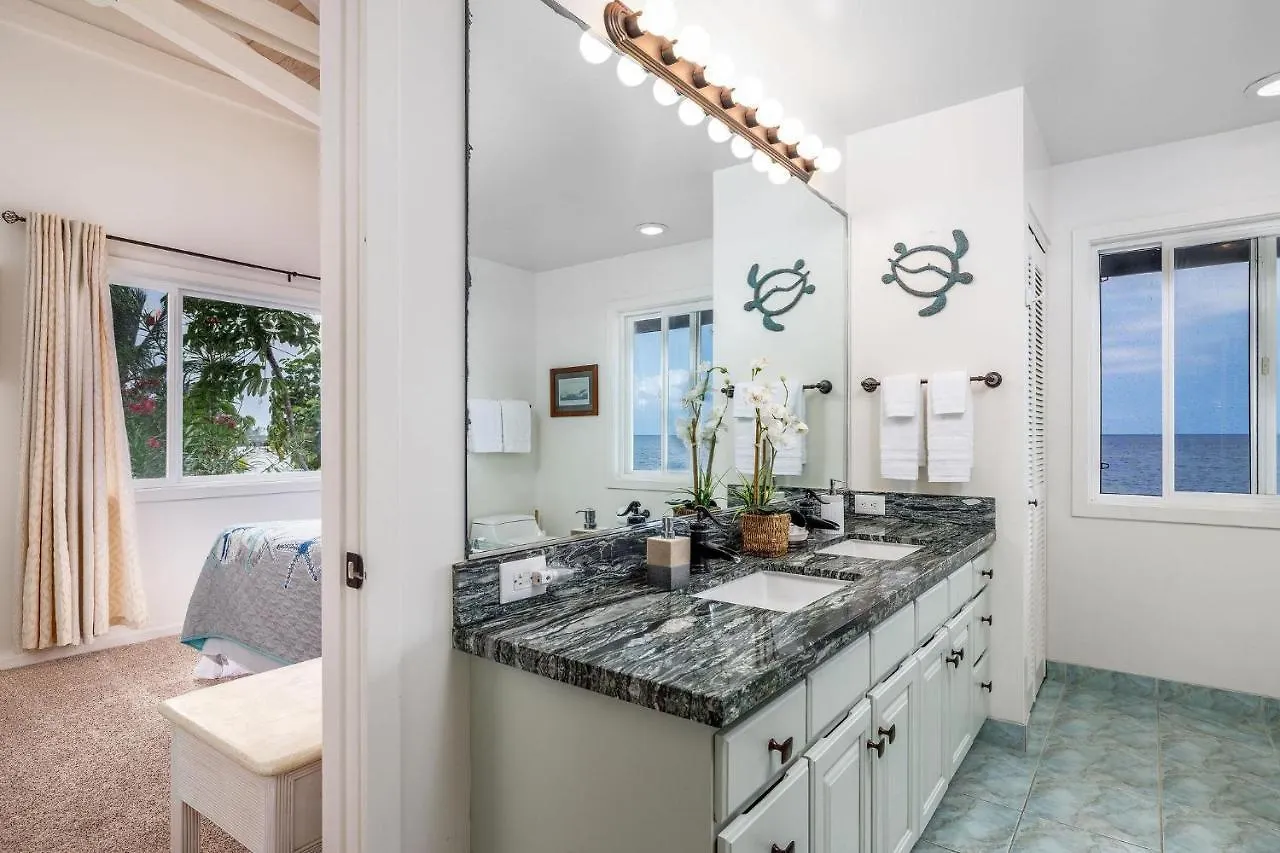 קאילואה-קונה Hokuea Hale Oceanfront Private Home With Hot Tub בית נופש